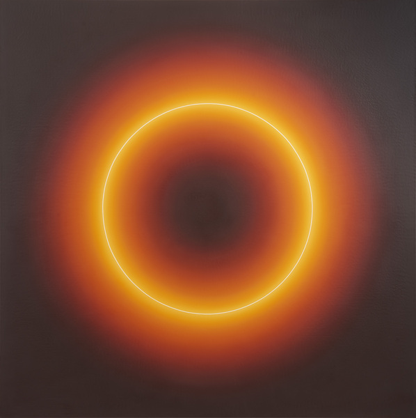 Kreis Weiß Oxid Orange Braun