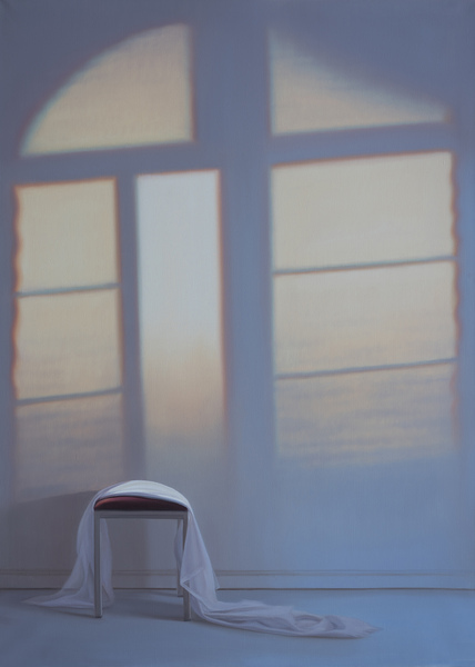 Abend mit rotem Hocker