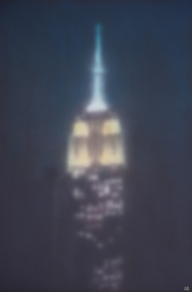 Empire State Building Blue & Yellow