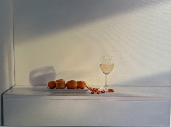 Weisswein mit Mandarinen