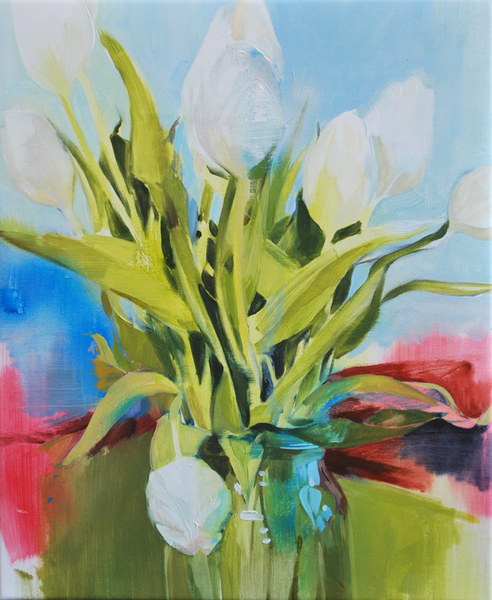 Studie Weisse Tulpen