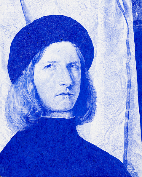 Mein Lorenzo Lotto 'Bildnis eines Jünglings vor weißem Vorhang' um 1508