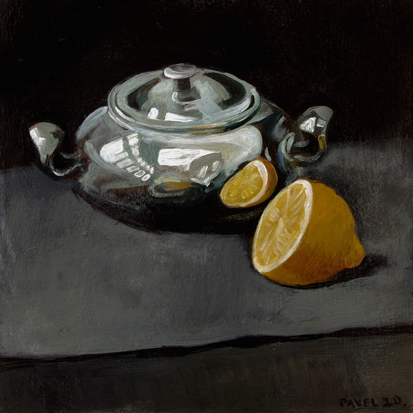 2535 - Silberdose mit Zitrone