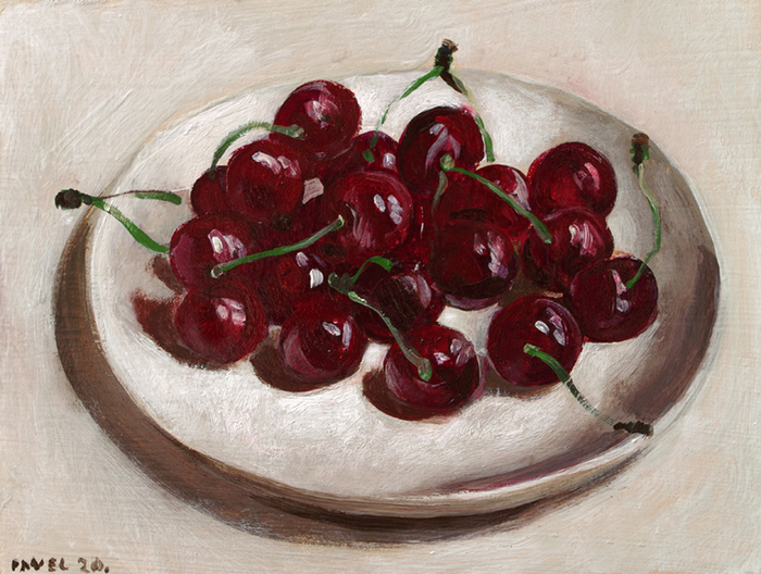 2525 - Granatapfel mit silbernem Messer