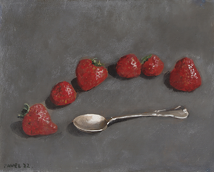 2845 - Erdbeeren mit Silberlöffel