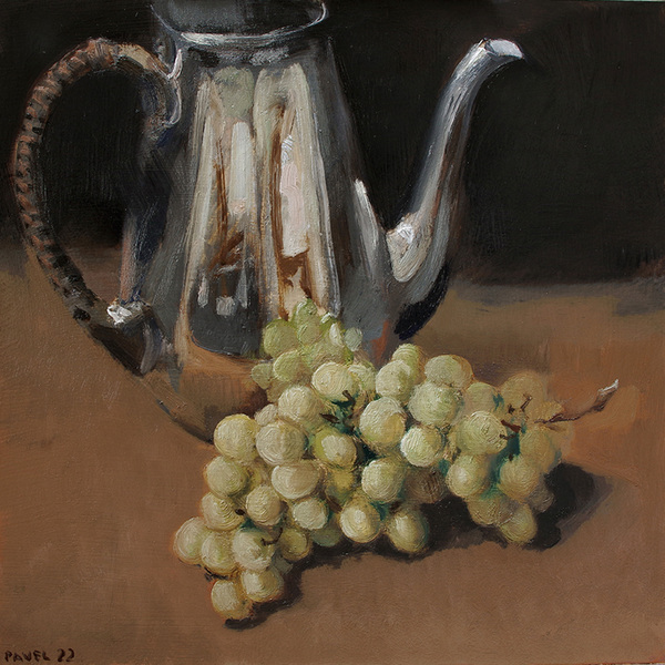 2851 - Wein mit silberner Kaffeekanne