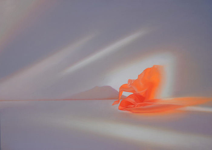 Papierknäuel in Orange