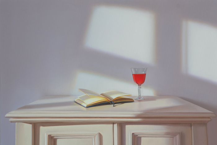 Bücherstapel mit offenem Buch (Kopie)