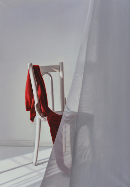 Weisser Stuhl mit Rot II