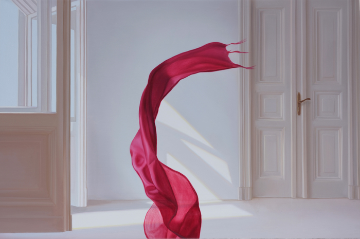 Zimmer mit fliegendem Rot