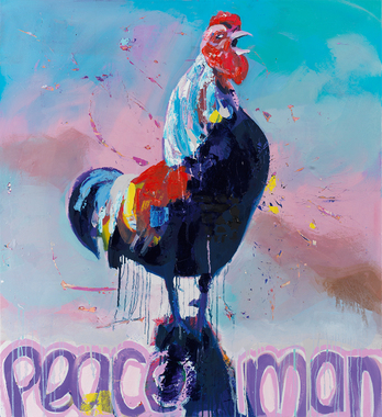 Marc Taschowsky: Hahn (Peace Man), 2019