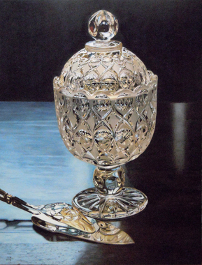 Thomas Kaemmerer: Kristallvase mit Kuchenzange, 2015