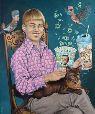 Guido Sieber: Junge mit Katze, 2018