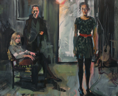 Markus Fräger: Mann mit zwei Töchtern, 2016
