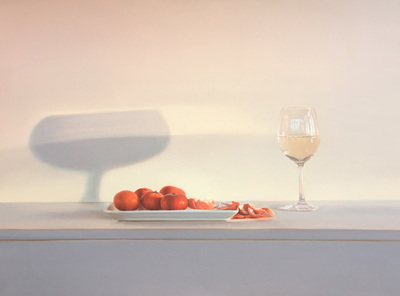 Edite Grinberga: Weißwein mit Mandarinen, 2022