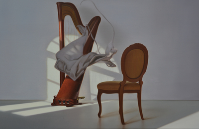 Edite Grinberga: Zimmer mit Harfe, 2015